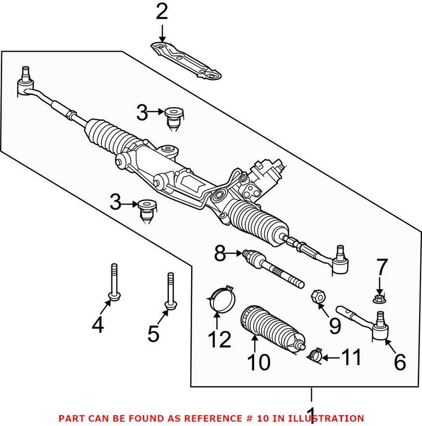 Mercedes Tie Rod Boot - Front Inner 2204630296